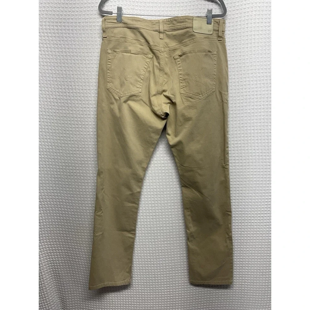 AG Adriano Goldschmied The Everett Slim Straight Leg Jeans Men 34x30 Beige/Tan